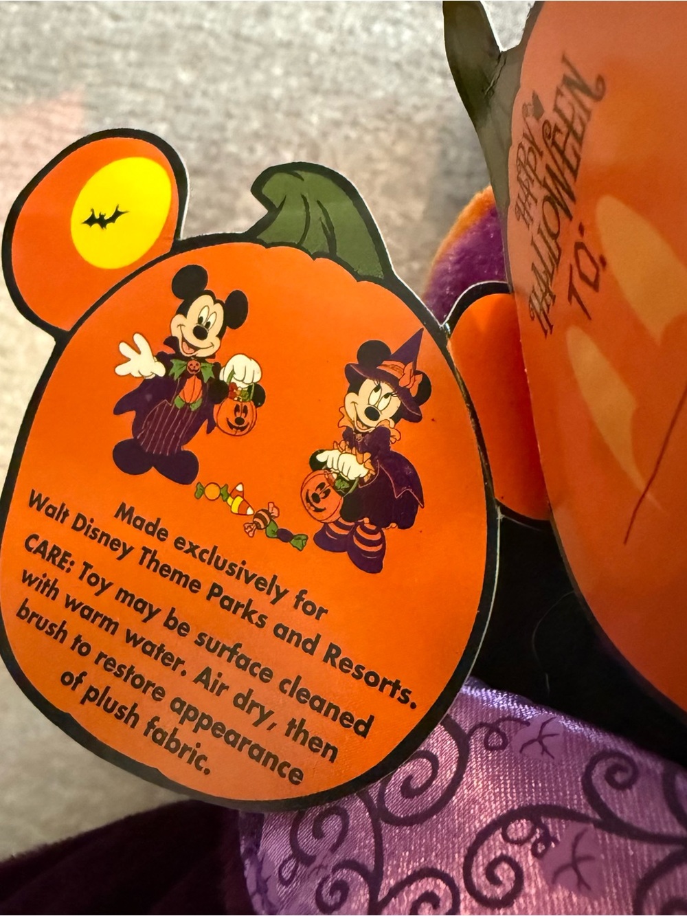 Vintage Walt Disney World 2008 Happy Halloween Mickey Mouse Plush - Picture 10 of 11